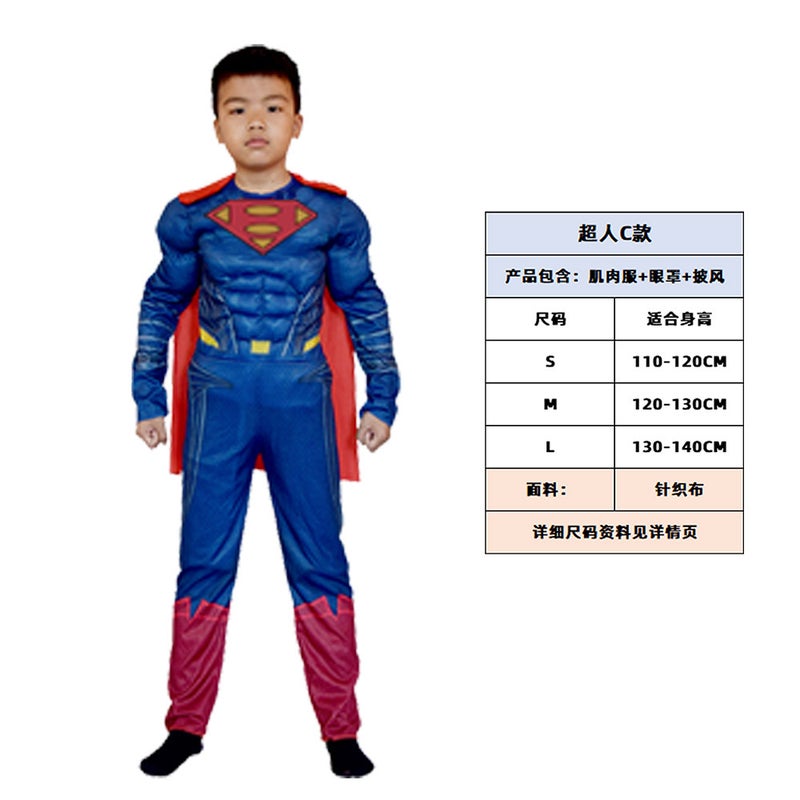 Halloween Avengers Costume Children'S Conjoined Muscle Suit Spider Iron Man Hulk Conjoined Muscle Suit - Image 1
